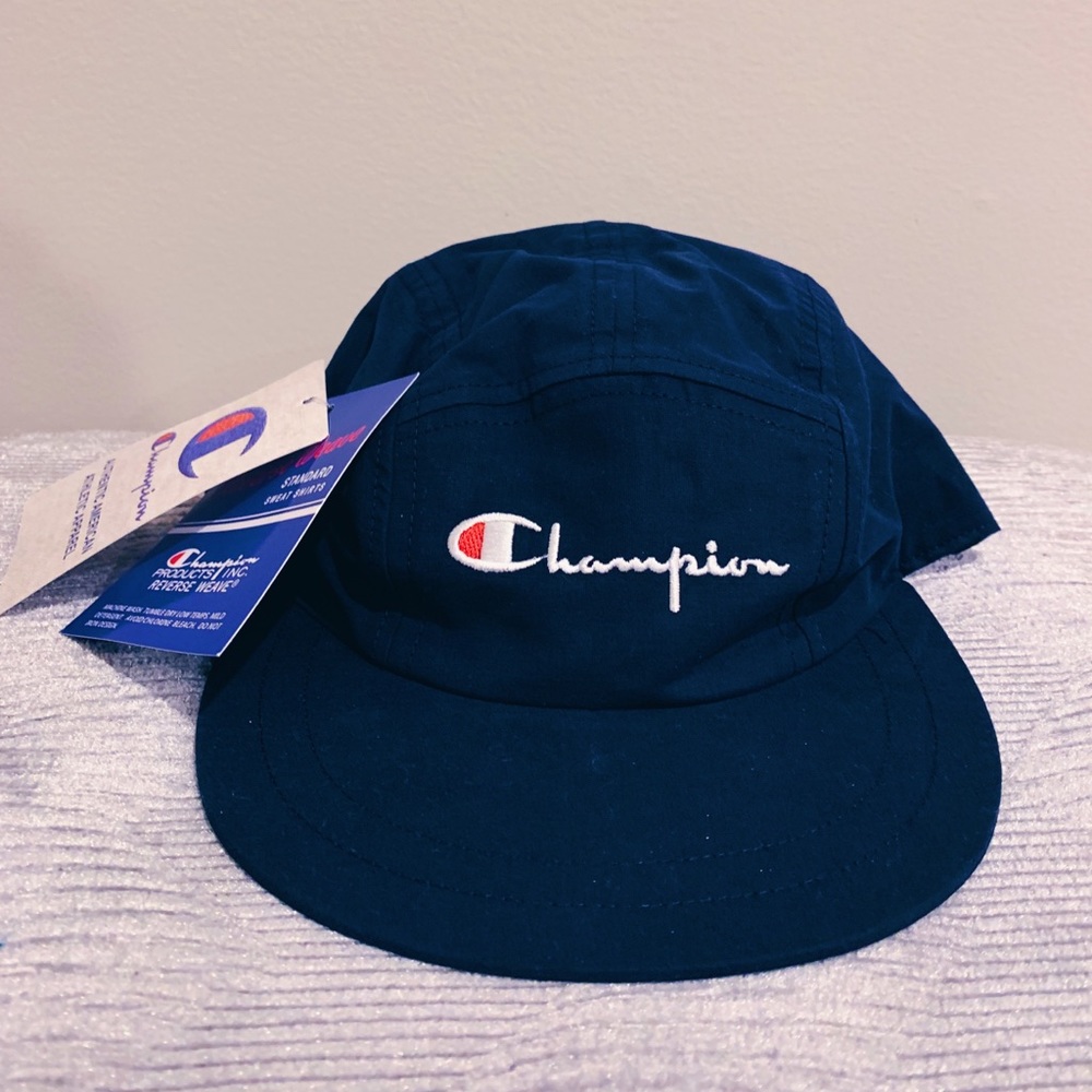 Champion Reverse Weave Logo 5 Panel Cap - One Size